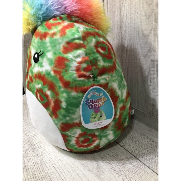 Squish Doos by Squishmallows Winifred Plush Stuffed Animal Toy 14” Tye Die Tags - Picture 2 of 7
